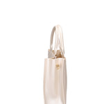 Borsa a mano da donna 100% gomma FLAT BUBY WAVE M -WHITECAP-LIGHT GOLD Marc Ellis