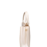 Borsa a mano da donna 100% gomma FLAT BUBY WAVE M -WHITECAP-LIGHT GOLD Marc Ellis