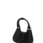 Borsa a mano da donna 100% gomma FLAT CIRCLE-BLACK-BLACK Marc Ellis