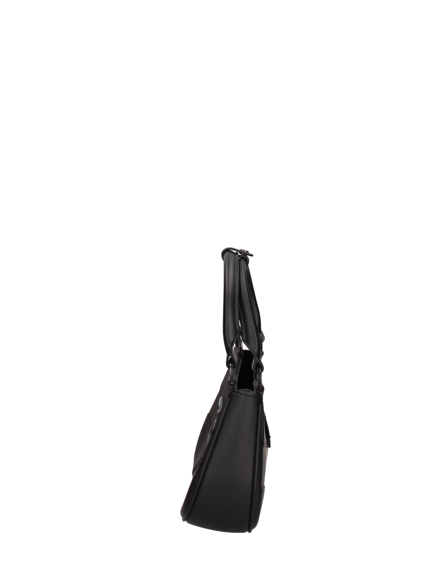 Borsa a mano da donna 100% gomma FLAT CIRCLE-BLACK-BLACK Marc Ellis