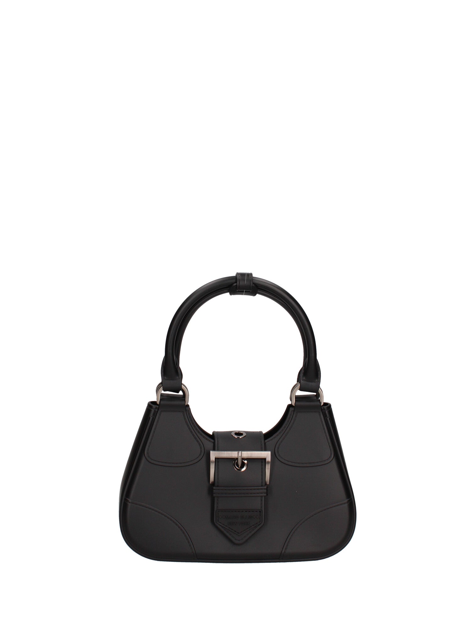 Borsa a mano da donna 100% gomma FLAT CIRCLE-BLACK-BRUSH CDF Marc Ellis
