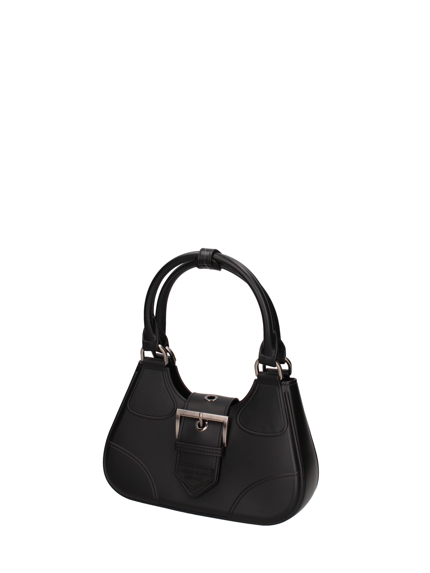 Borsa a mano da donna 100% gomma FLAT CIRCLE-BLACK-BRUSH CDF Marc Ellis