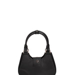 Borsa a mano da donna 100% gomma FLAT CIRCLE-BLACK-BRUSH CDF Marc Ellis