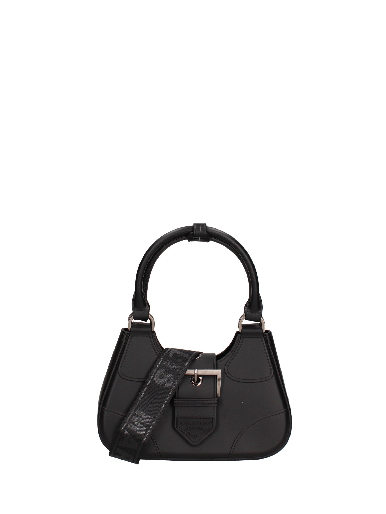 Borsa a mano da donna 100% gomma FLAT CIRCLE-BLACK-BRUSH CDF Marc Ellis