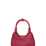 Borsa a mano da donna 100% gomma FLAT CIRCLE-CHERRY-GOLD Marc Ellis