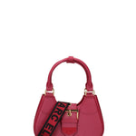 Borsa a mano da donna 100% gomma FLAT CIRCLE-CHERRY-GOLD Marc Ellis