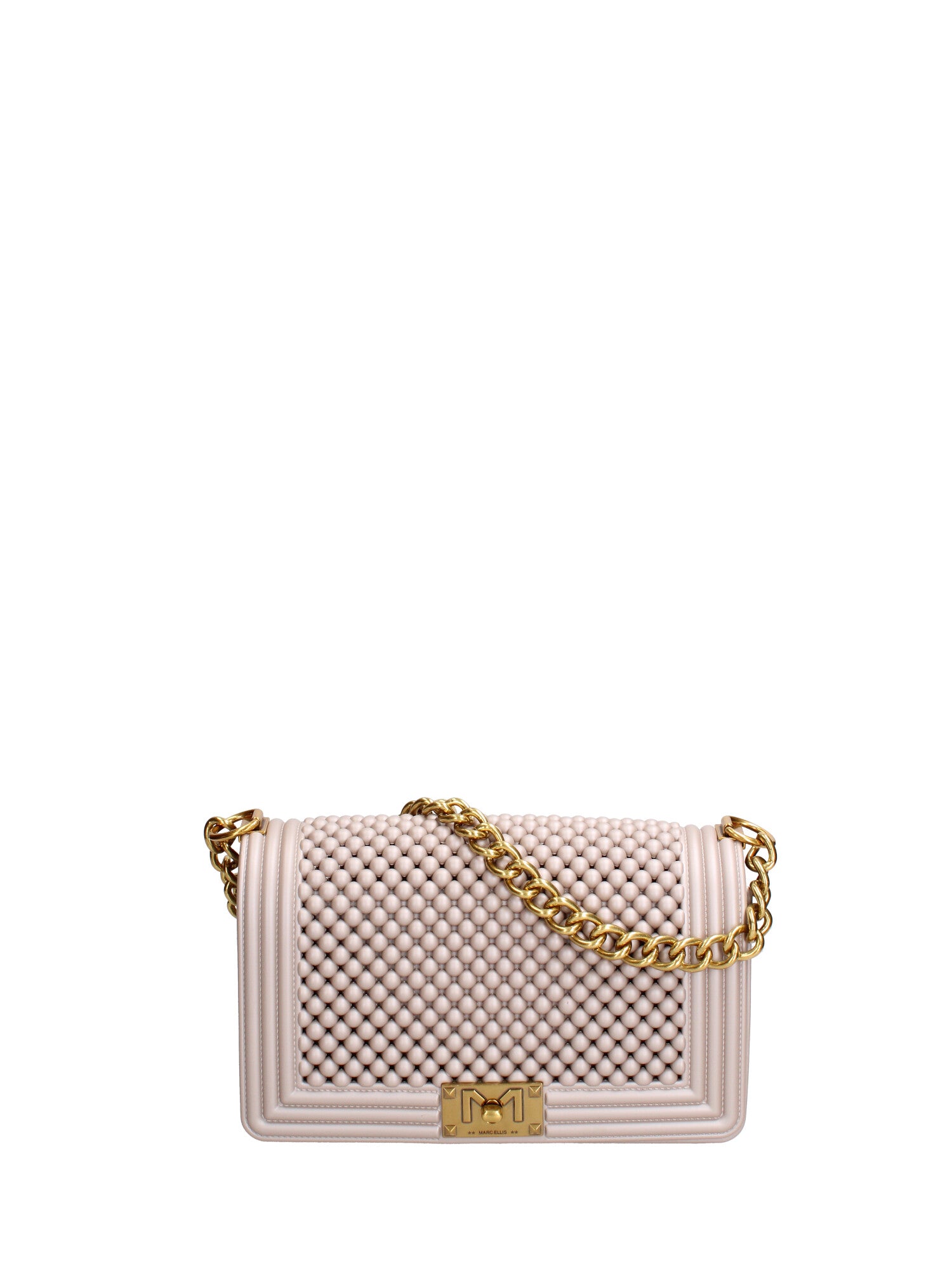 Borsa a mano da donna 100% gomma FLAT M BALL 24-STONE-LIGHT OTTONE Marc Ellis