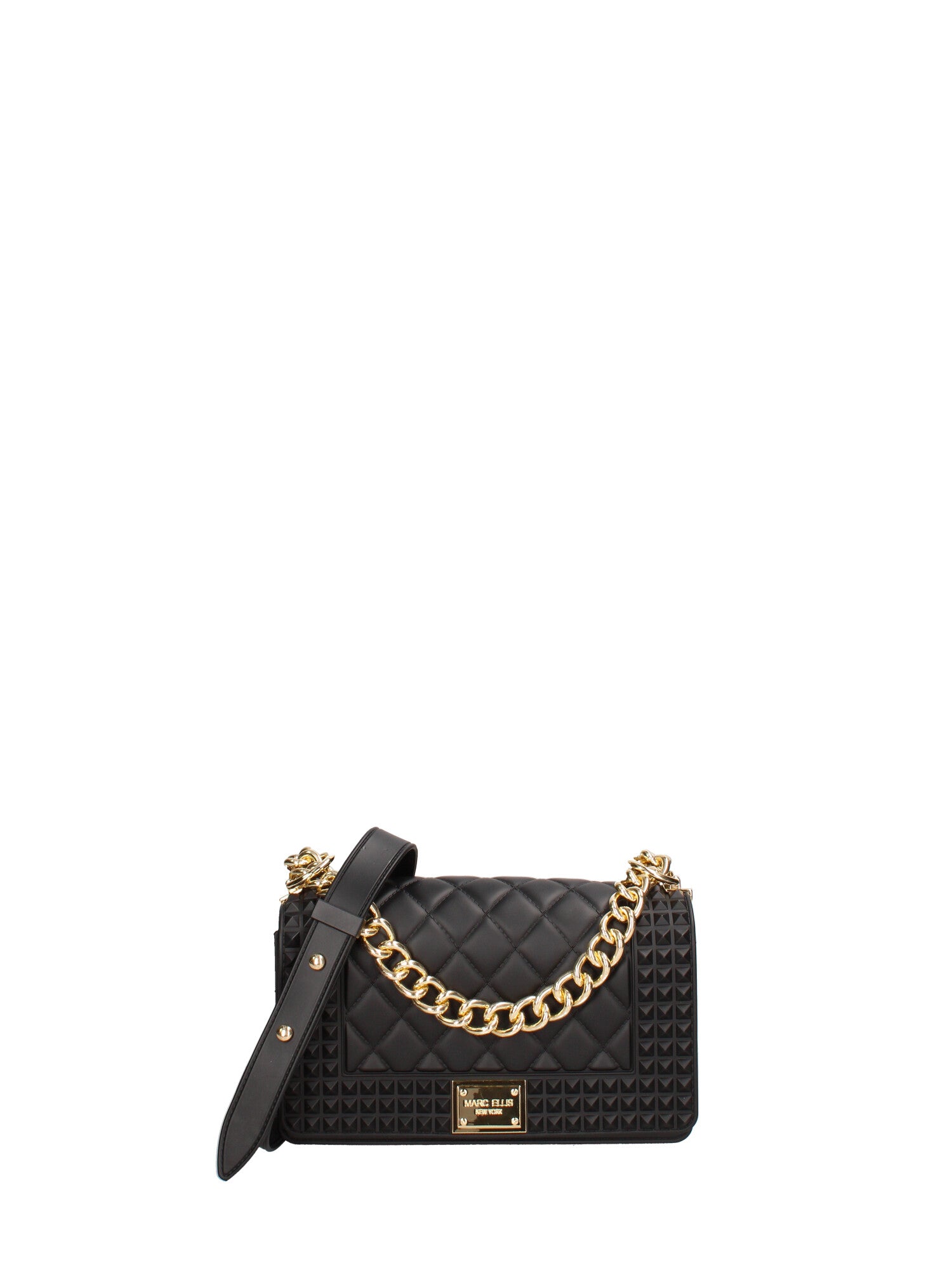 Borsa a mano donna 100% gomma FLAT PENKA S-BLACK-GOLD Marc Ellis