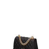 Borsa a mano da donna 100% gomma FLAT RHOMBUS M 24-BLACK-GOLD Marc Ellis