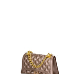 Borsa a mano da donna 100% gomma FLAT RHOMBUS M 24-BRONZE-GOLD Marc Ellis