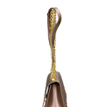 Borsa a mano da donna 100% gomma FLAT RHOMBUS M 24-BRONZE-GOLD Marc Ellis