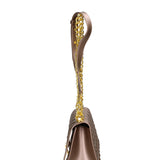 Borsa a mano da donna 100% gomma FLAT RHOMBUS M 24-BRONZE-GOLD Marc Ellis