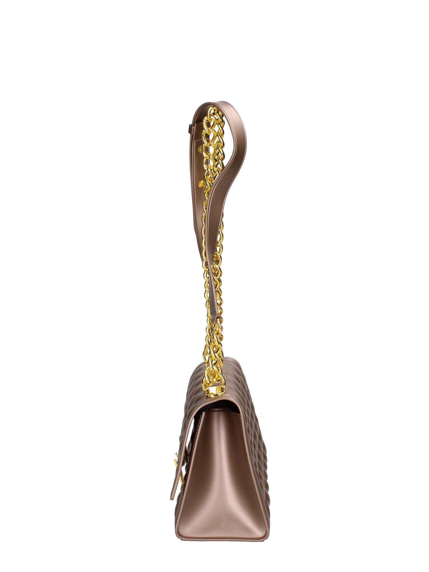 Borsa a mano da donna 100% gomma FLAT RHOMBUS M 24-BRONZE-GOLD Marc Ellis