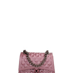 Borsa a mano da donna 100% gomma FLAT RHOMBUS M 24-DARK MAUVE-SATIN CDF Marc Ellis