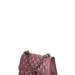 Borsa a mano da donna 100% gomma FLAT RHOMBUS M 24-DARK MAUVE-SATIN CDF Marc Ellis