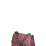 Borsa a mano da donna 100% gomma FLAT RHOMBUS M 24-DARK MAUVE-SATIN CDF Marc Ellis
