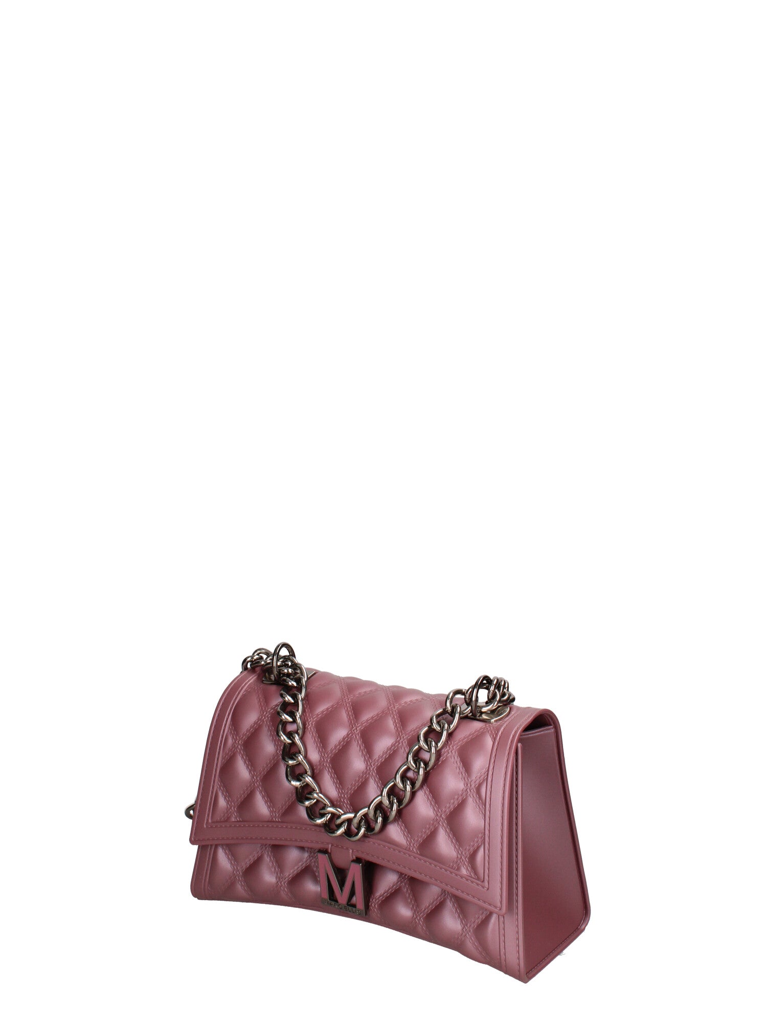 Borsa a mano da donna 100% gomma FLAT RHOMBUS M 24-DARK MAUVE-SATIN CDF Marc Ellis