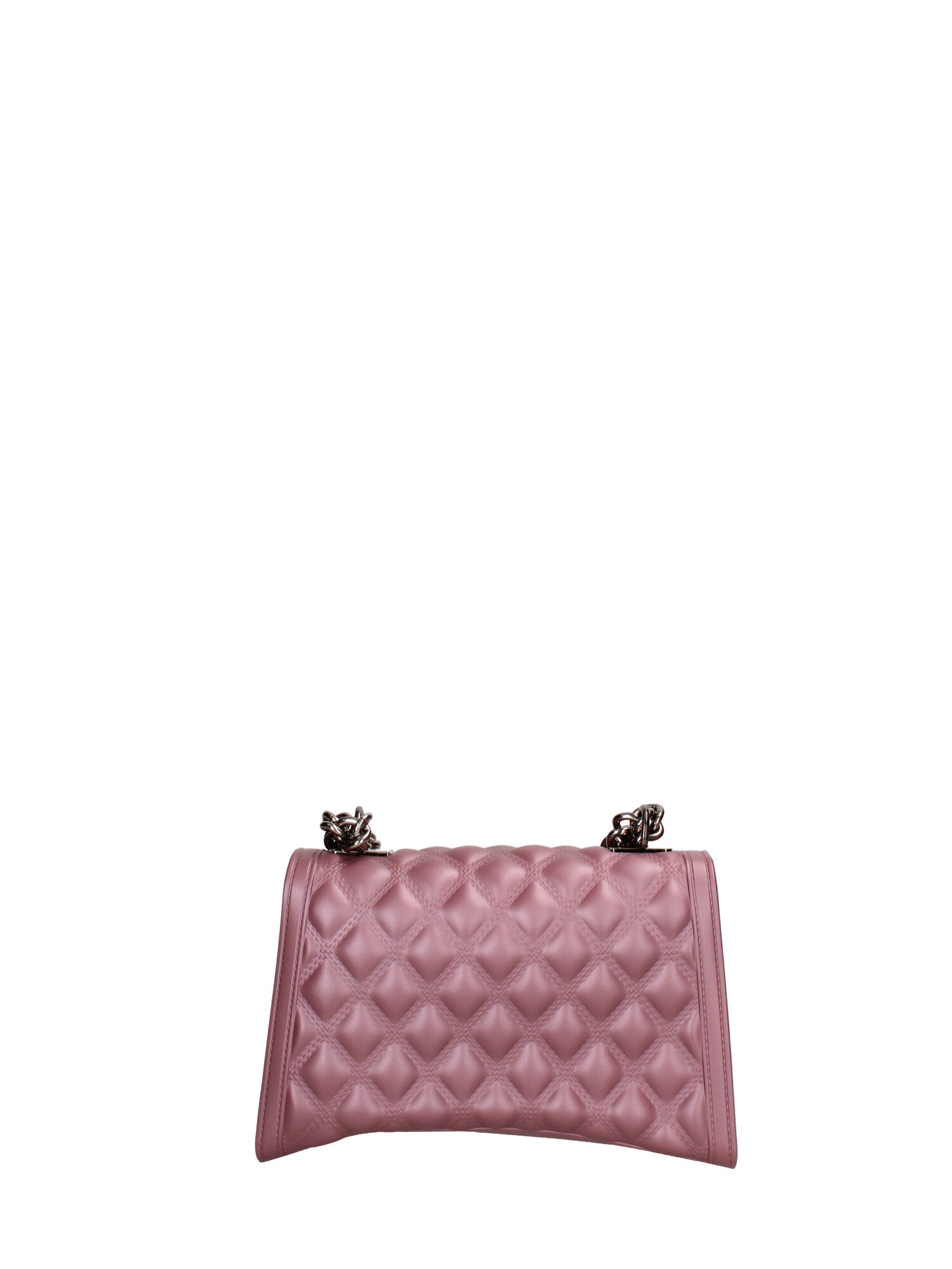 Borsa a mano da donna 100% gomma FLAT RHOMBUS M 24-DARK MAUVE-SATIN CDF Marc Ellis