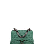 Borsa a mano da donna 100% gomma FLAT RHOMBUS M 24-FOREST GREEN-SATIN CDF Marc Ellis