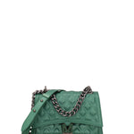 Borsa a mano da donna 100% gomma FLAT RHOMBUS M 24-FOREST GREEN-SATIN CDF Marc Ellis