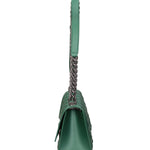Borsa a mano da donna 100% gomma FLAT RHOMBUS M 24-FOREST GREEN-SATIN CDF Marc Ellis