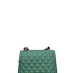 Borsa a mano da donna 100% gomma FLAT RHOMBUS M 24-FOREST GREEN-SATIN CDF Marc Ellis