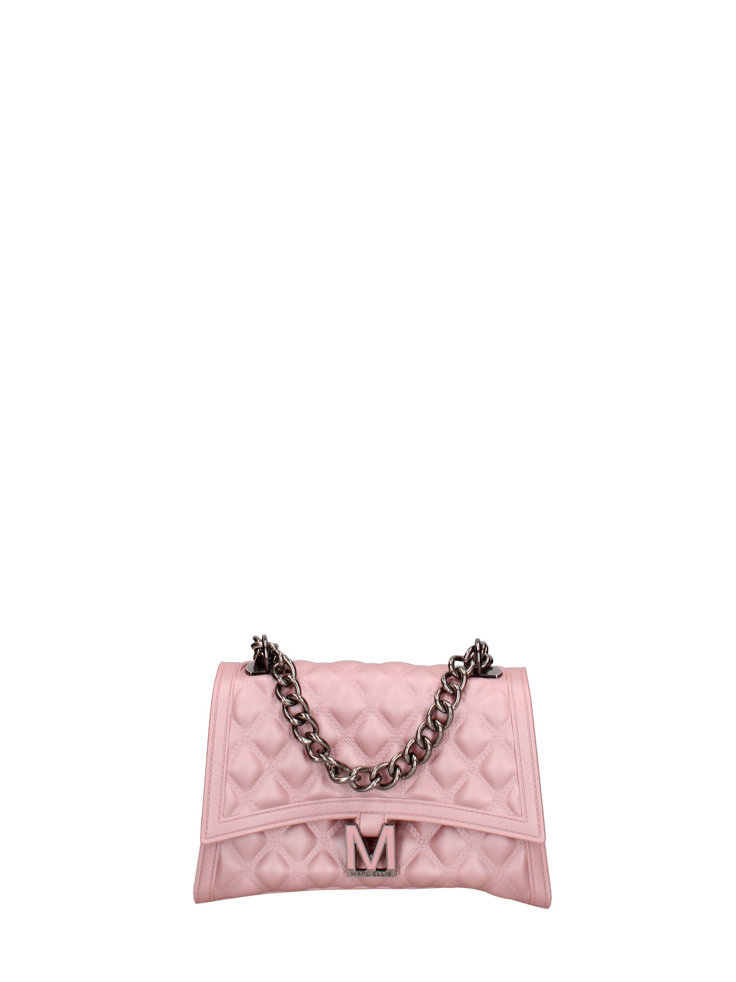 Borsa a mano da donna 100% gomma FLAT RHOMBUS M 24-OLD ROSE-BRUSH CDF Marc Ellis
