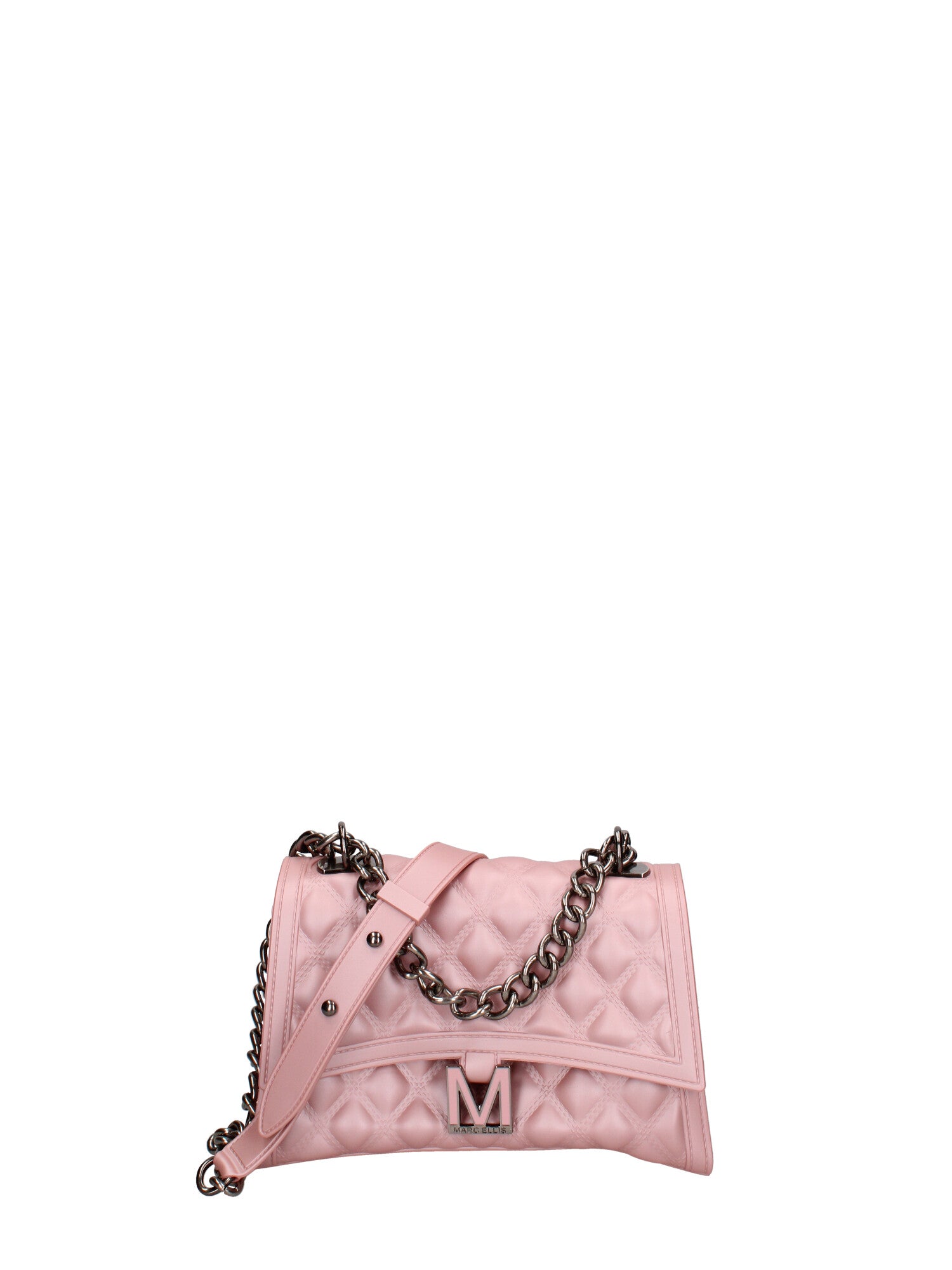 Borsa a mano da donna 100% gomma FLAT RHOMBUS M 24-OLD ROSE-BRUSH CDF Marc Ellis