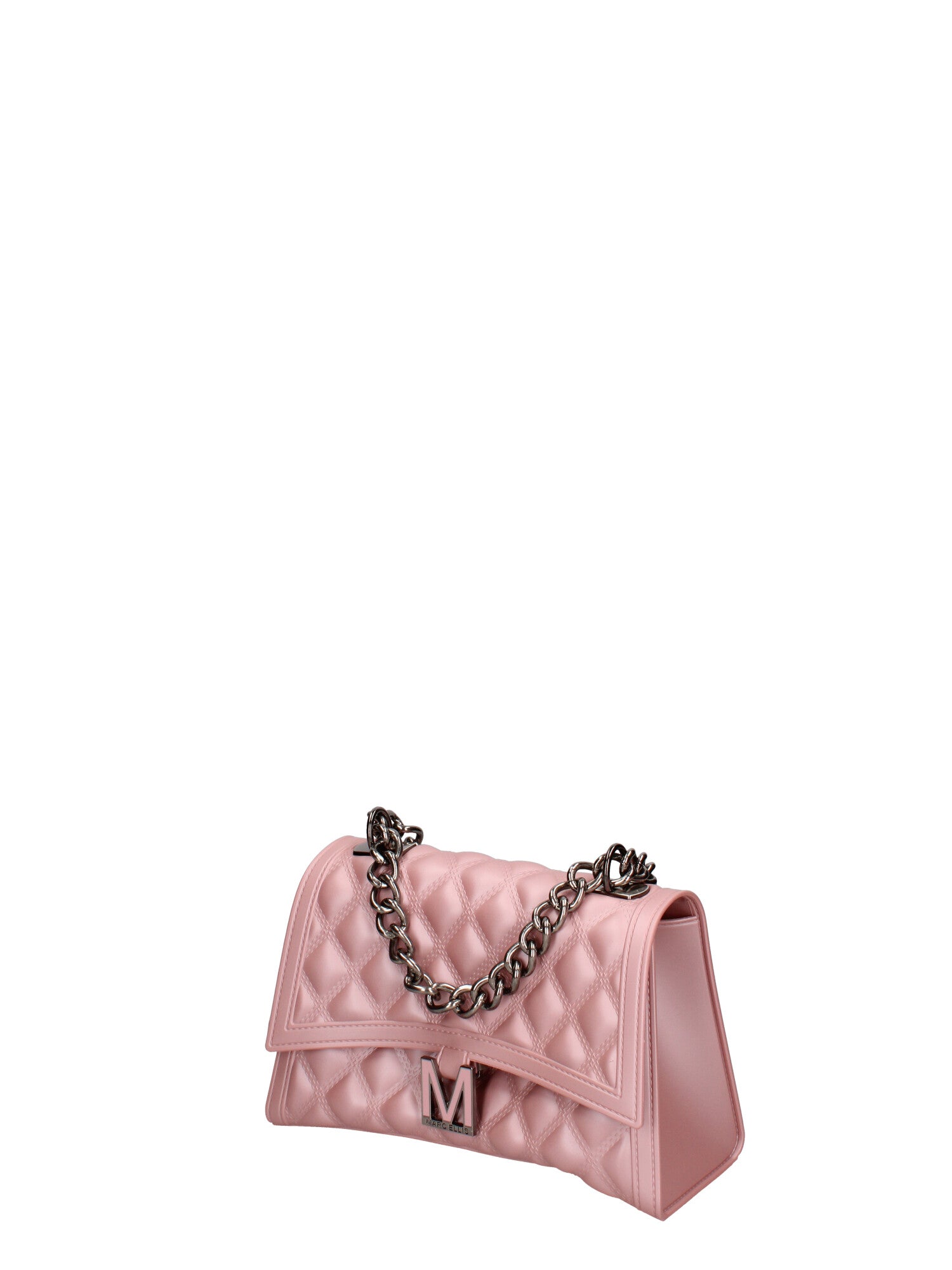 Borsa a mano da donna 100% gomma FLAT RHOMBUS M 24-OLD ROSE-BRUSH CDF Marc Ellis