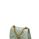 Borsa a mano da donna 100% gomma FLAT RHOMBUS M 24-OLIVE-LIGHT GOLD Marc Ellis