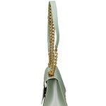 Borsa a mano da donna 100% gomma FLAT RHOMBUS M 24-OLIVE-LIGHT GOLD Marc Ellis
