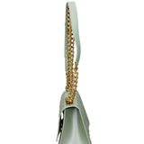 Borsa a mano da donna 100% gomma FLAT RHOMBUS M 24-OLIVE-LIGHT GOLD Marc Ellis