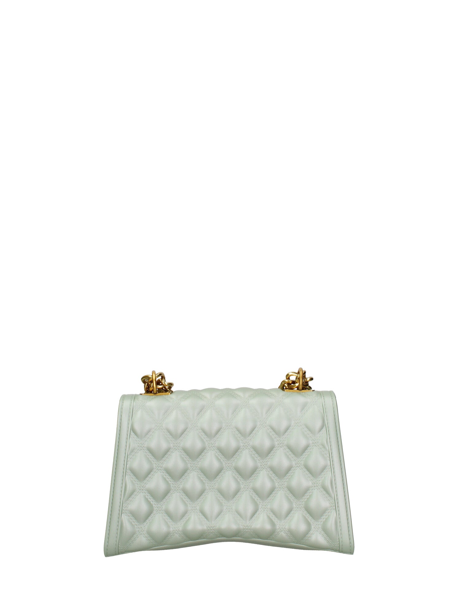 Borsa a mano da donna 100% gomma FLAT RHOMBUS M 24-OLIVE-LIGHT GOLD Marc Ellis
