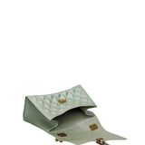 Borsa a mano da donna 100% gomma FLAT RHOMBUS M 24-OLIVE-LIGHT GOLD Marc Ellis