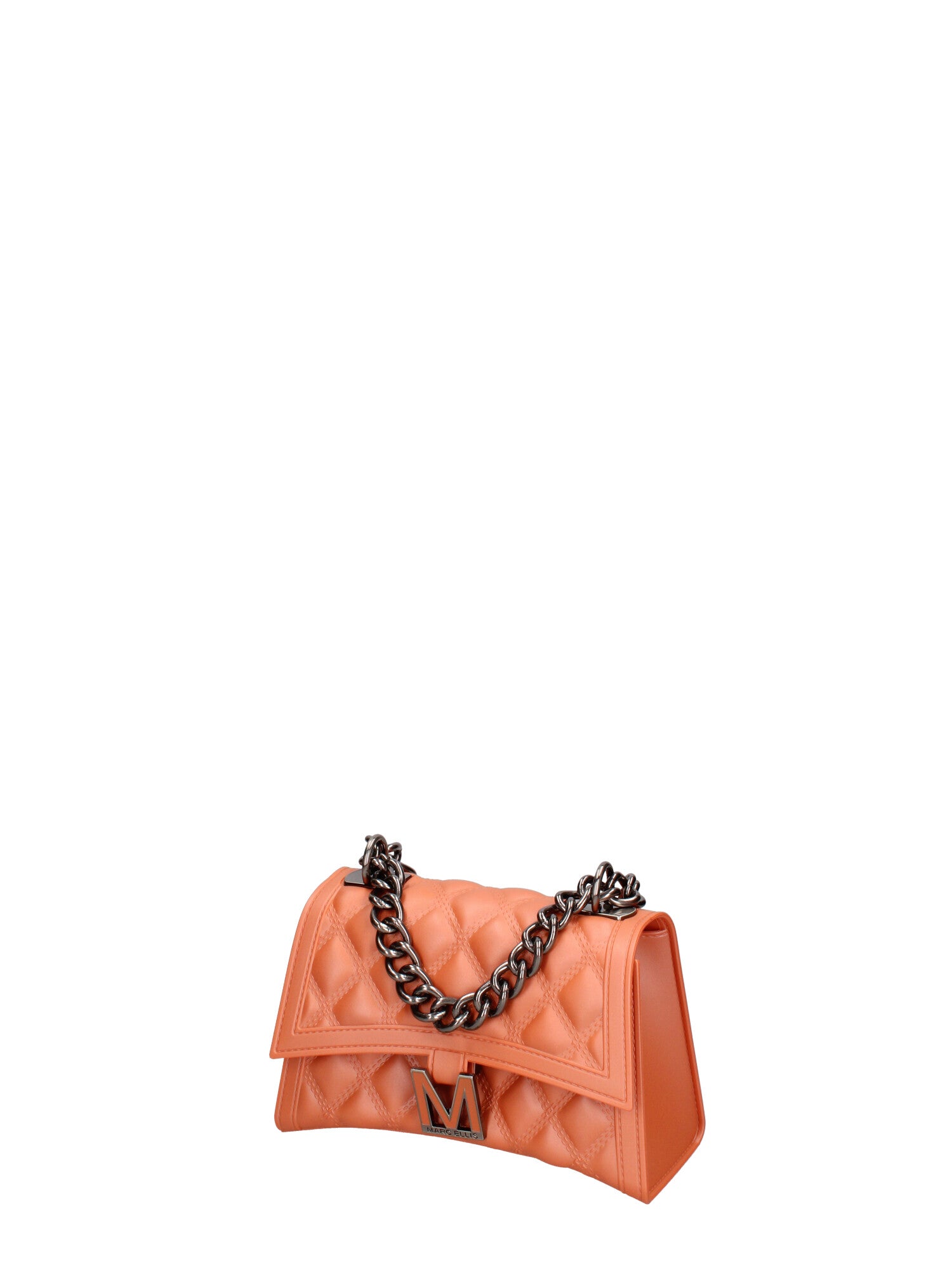 Borsa a mano donna 100% gomma FLAT RHOMBUS S 24-DARK RUST-BRUSH CDF Marc Ellis