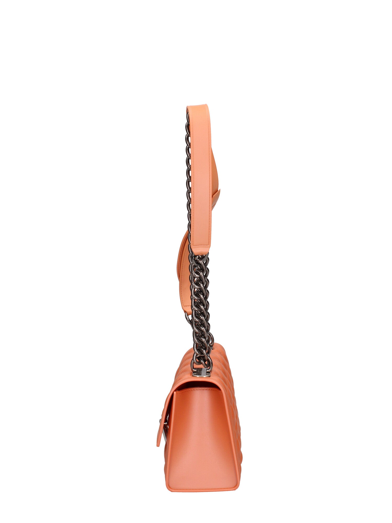 Borsa a mano donna 100% gomma FLAT RHOMBUS S 24-DARK RUST-BRUSH CDF Marc Ellis