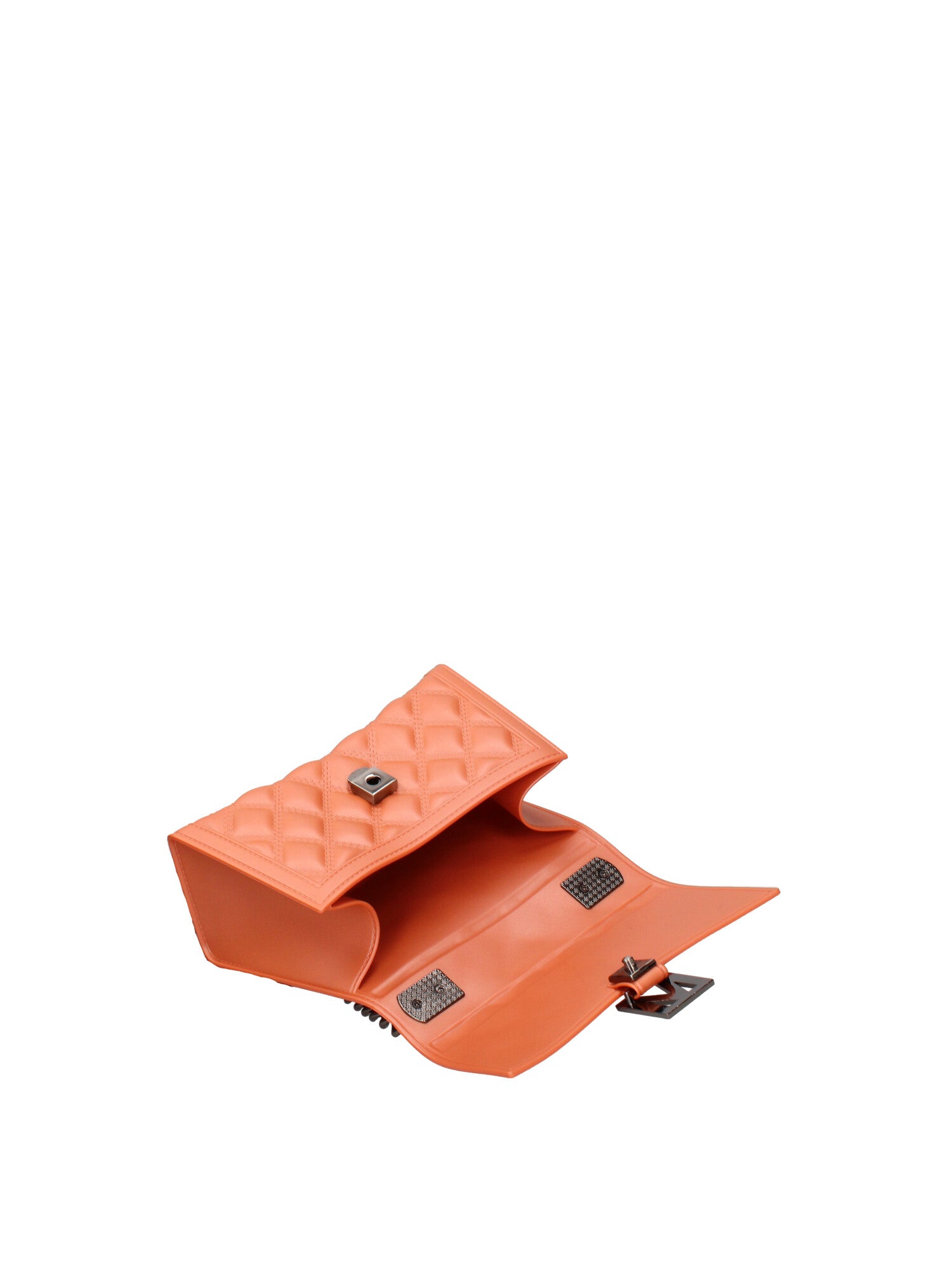 Borsa a mano donna 100% gomma FLAT RHOMBUS S 24-DARK RUST-BRUSH CDF Marc Ellis