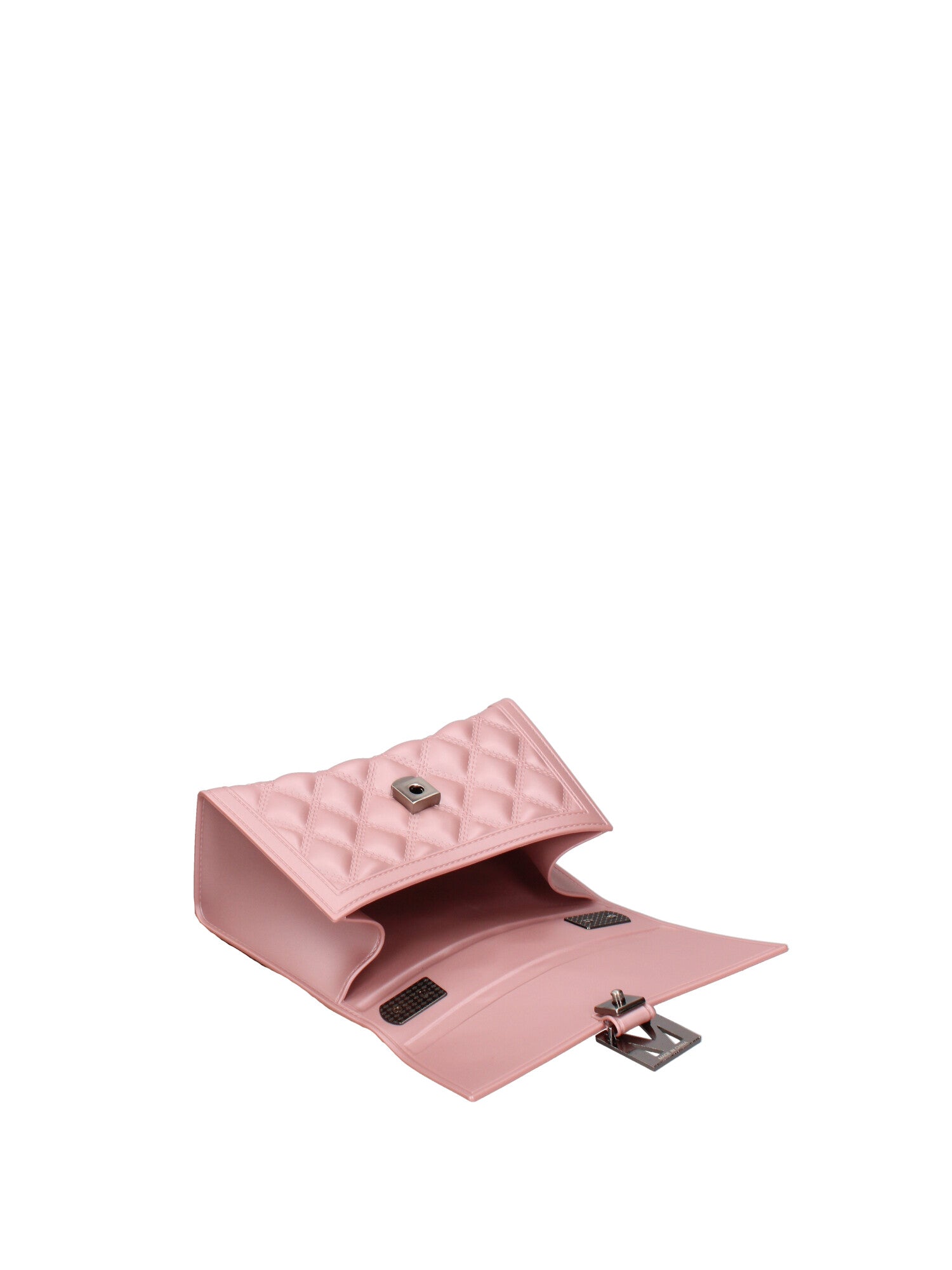 Borsa a mano donna 100% gomma FLAT RHOMBUS S 24-OLD ROSE-BRUSH CDF Marc Ellis
