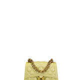Borsa a mano donna 100% gomma FLAT RHOMBUS S 24-PYRATE GREEN-LIGHT OTTONE Marc Ellis