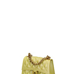 Borsa a mano donna 100% gomma FLAT RHOMBUS S 24-PYRATE GREEN-LIGHT OTTONE Marc Ellis