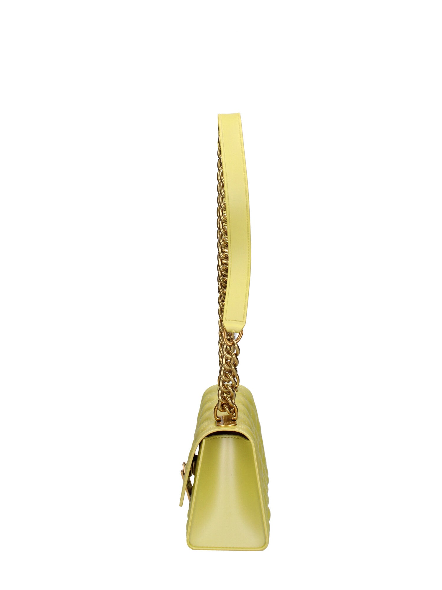 Borsa a mano donna 100% gomma FLAT RHOMBUS S 24-PYRATE GREEN-LIGHT OTTONE Marc Ellis