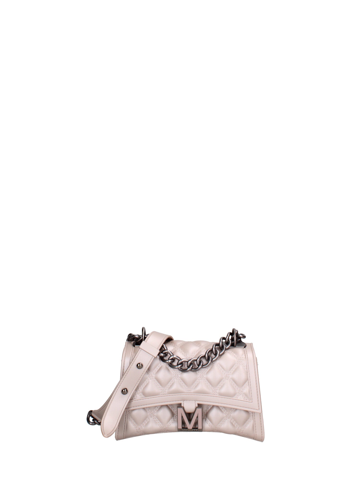 Borsa a mano donna 100% gomma FLAT RHOMBUS S 24-STONE-SATIN CDF Marc Ellis