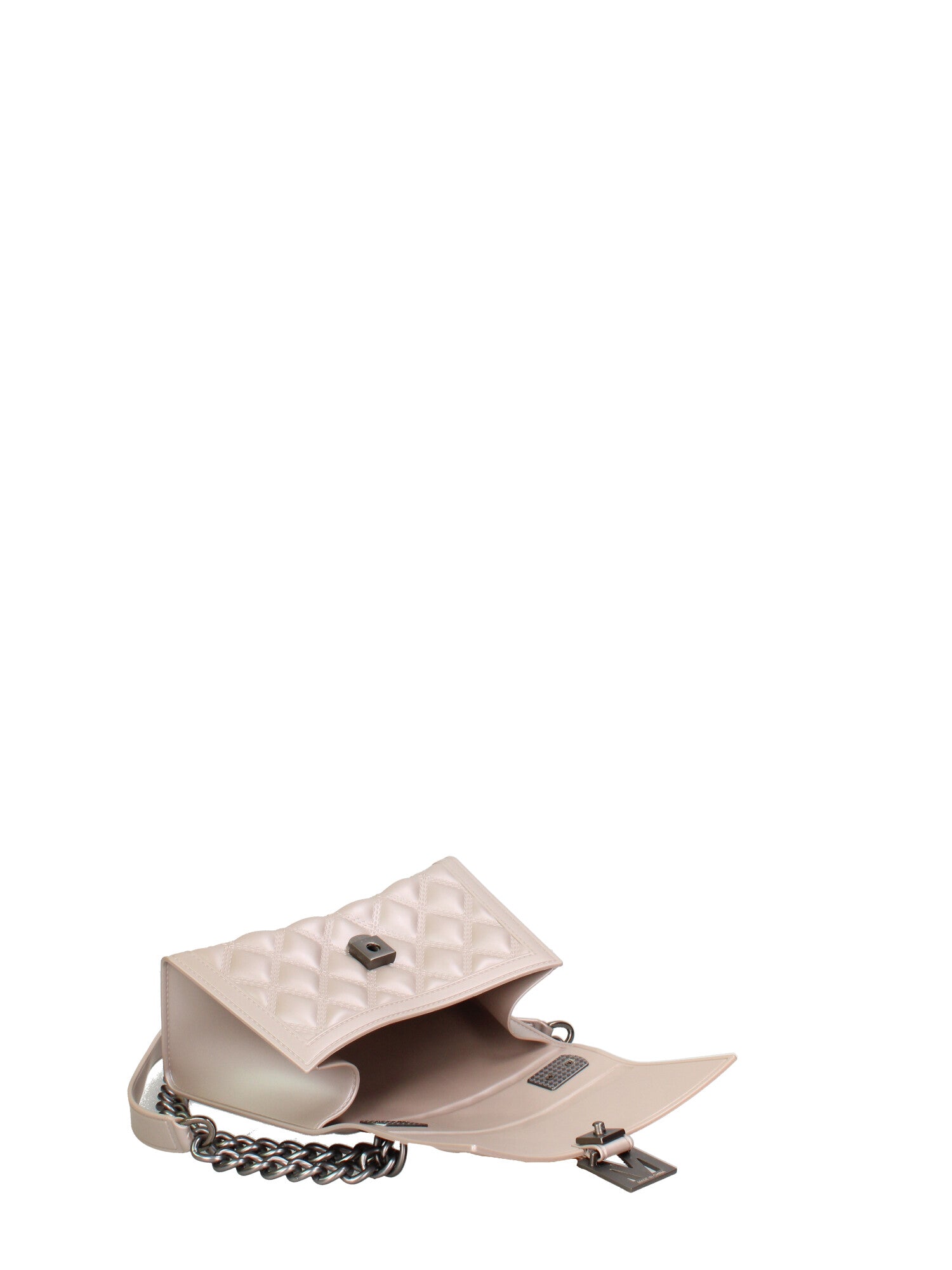 Borsa a mano donna 100% gomma FLAT RHOMBUS S 24-STONE-SATIN CDF Marc Ellis