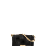 Borsa a mano da donna 100% gomma FLAT S BALL 24-BLACK-GOLD Marc Ellis