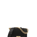 Borsa a mano da donna 100% gomma FLAT S BALL 24-BLACK-GOLD Marc Ellis