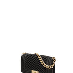 Borsa a mano da donna 100% gomma FLAT S BALL 24-BLACK-GOLD Marc Ellis