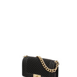 Borsa a mano da donna 100% gomma FLAT S BALL 24-BLACK-GOLD Marc Ellis