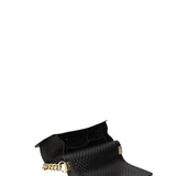 Borsa a mano da donna 100% gomma FLAT S BALL 24-BLACK-GOLD Marc Ellis