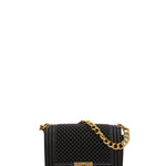 Borsa a mano da donna 100% gomma FLAT S BALL 24-BLACK-LIGHT OTTONE Marc Ellis