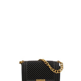 Borsa a mano da donna 100% gomma FLAT S BALL 24-BLACK-LIGHT OTTONE Marc Ellis